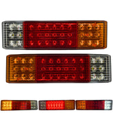 33 LED Truck Rectangle 3 Color Tail Light Bar Waterproof Turn Signal Brake Reverse Running Taillight for Truck Boat Trailer Pickup RV Camper UTV UTE Vans (2PCS) 12V 12x3